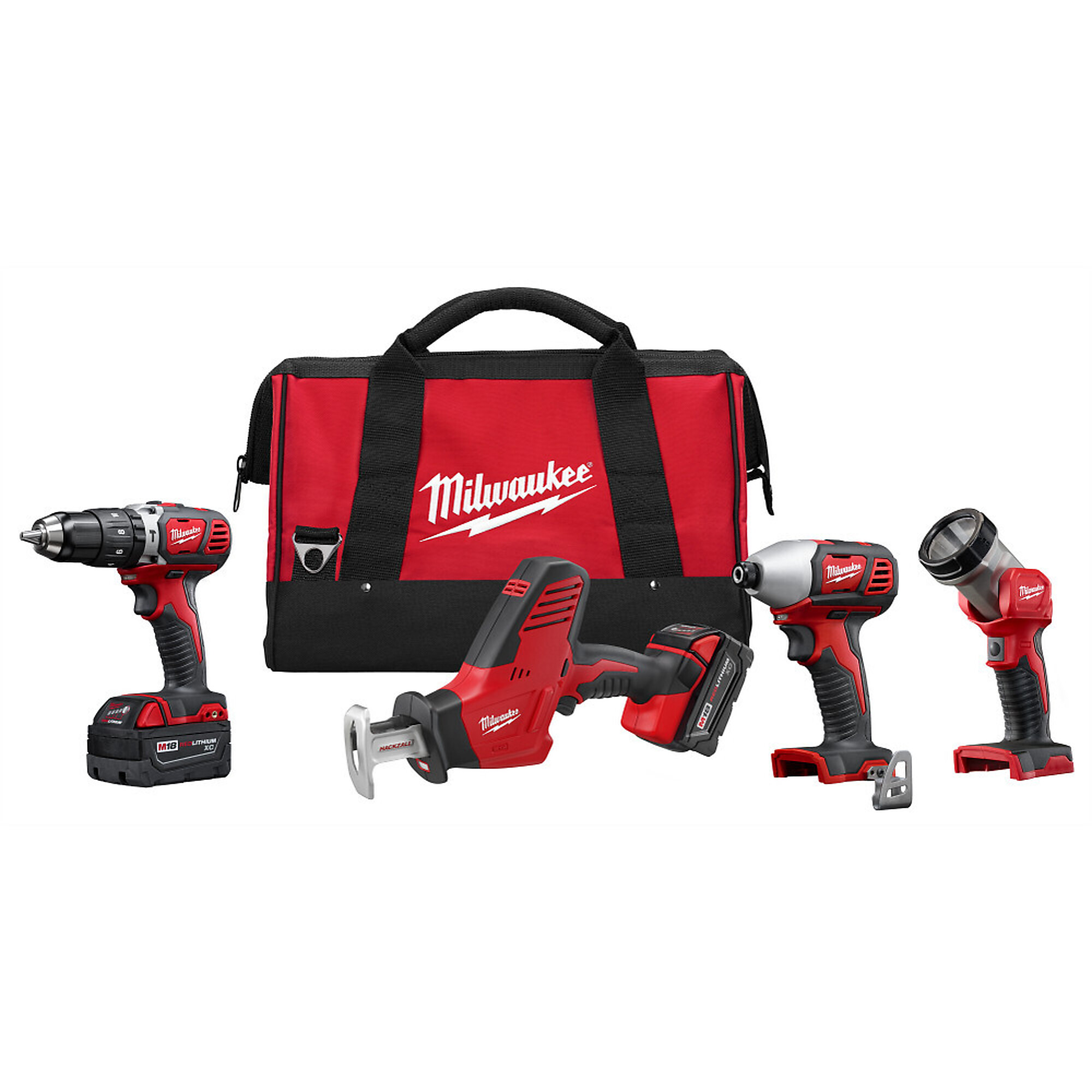 Milwaukee M18 Cordless 4-Tool Combo Kit, Model# 2695-24